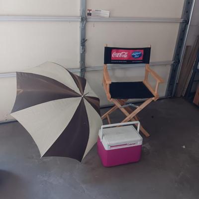 COCA-COLA/AMERICAN IDOL DIRECTORS CHAIR, COOLER AND UMBRELLA