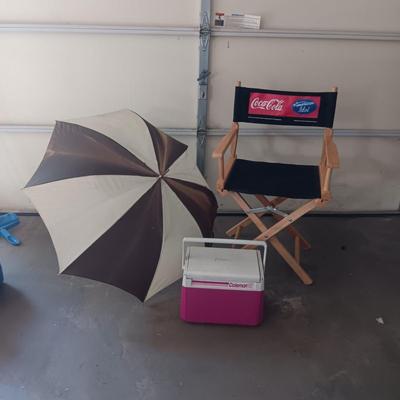 COCA-COLA/AMERICAN IDOL DIRECTORS CHAIR, COOLER AND UMBRELLA