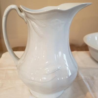 Antique Stoneware Pitcher & Basin