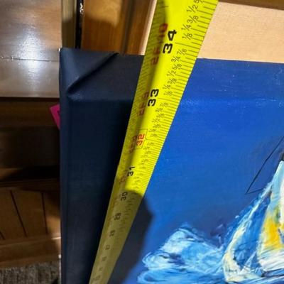 offset lithography Painting of a sail boat by LeRoy Newman