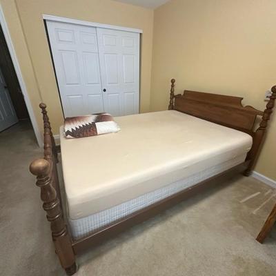 Queen Bed Frame, Mattress, Mattress Box and Blanket