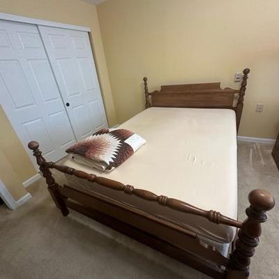 Queen Bed Frame, Mattress, Mattress Box and Blanket