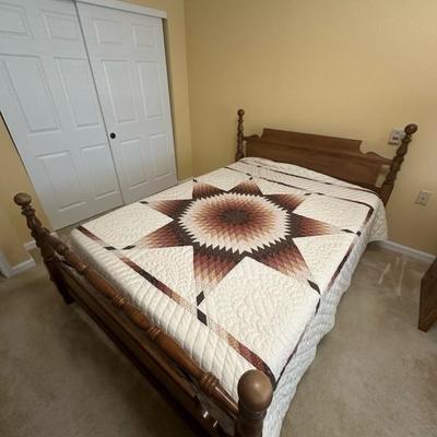 Queen Bed Frame, Mattress, Mattress Box and Blanket