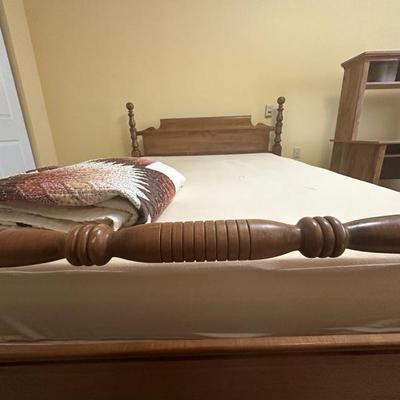 Queen Bed Frame, Mattress, Mattress Box and Blanket