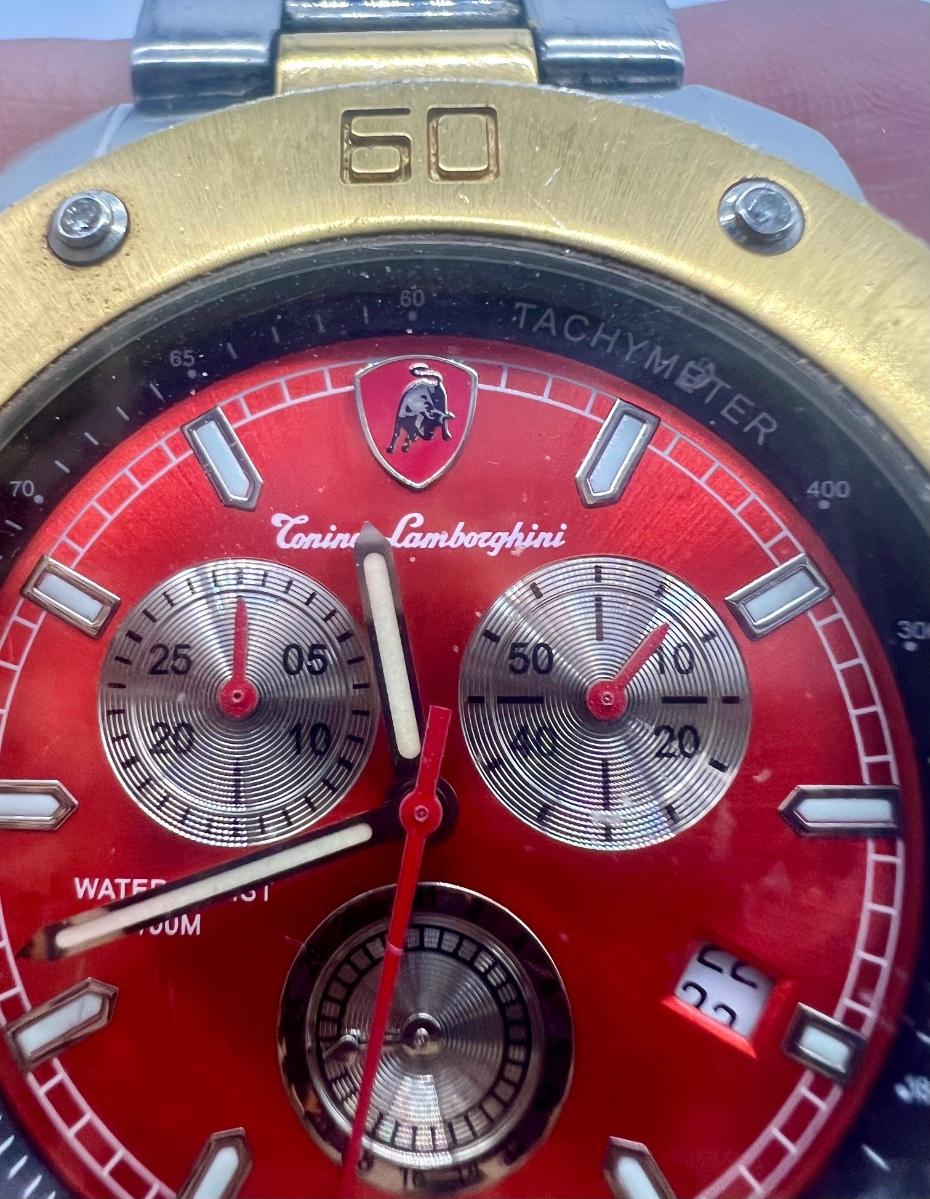 Tonino Lamborghini Two Tone Chronograph watch | EstateSales.org