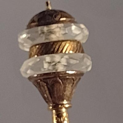 Tiffany & Co 14 Karat Yellow Gold and Faceted Crystal Hatpin