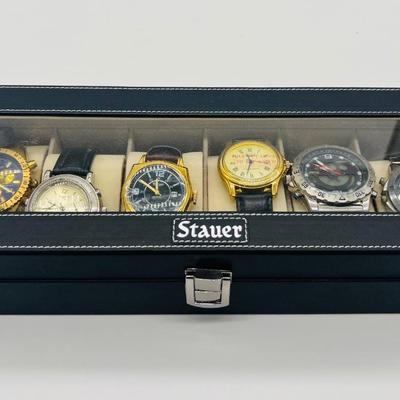 STAUER Watch Box With 6 Watches- Read Details