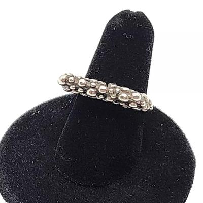 Dian Malouf Modern Stack Stacking Sterling Silver Heavy Dots Ring DLM