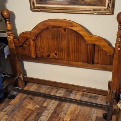 Queen size bed frame with headboard
