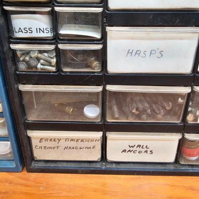 Seven Plastic Storage Bins + Contents (WS-JS)