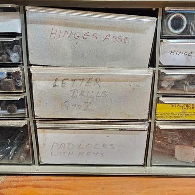 Seven Plastic Storage Bins + Contents (WS-JS)