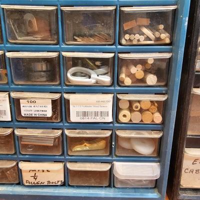 Seven Plastic Storage Bins + Contents (WS-JS)