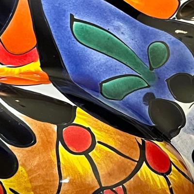Large Talavera Mexican Pottery Frog