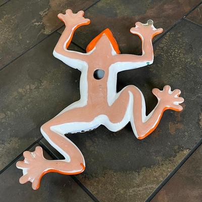 Large Talavera Mexican Pottery Frog