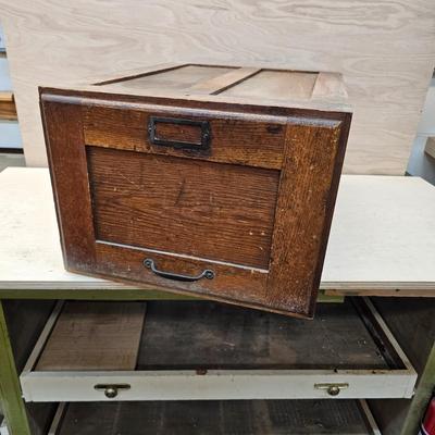 Vintage Melton Rhodes Co. Wooden File Drawer (WS-JS)