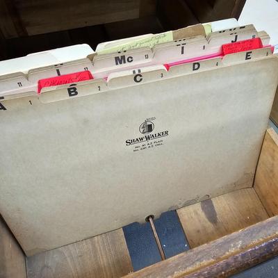 Vintage Melton Rhodes Co. Wooden File Drawer (WS-JS)