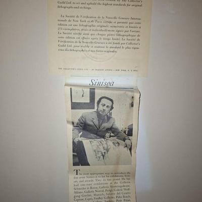 Signed and numbered lithograph by Sinisca