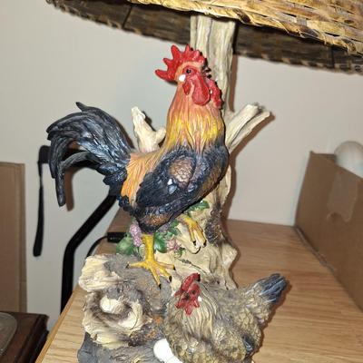 rooster & chicken lamp
