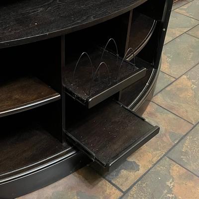 RIVERSIDE FURNITURE ~ Lighted Wooden Double Sliding Doors Media Center ~ *Read Details