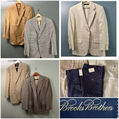 Brooks Brothers Lot - 5 Jackets, 3 Pants (1 NWT), 1 Ascot