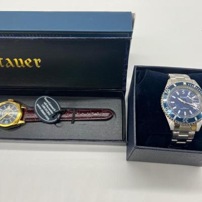 STAUER Excursion Dive Watch & STAUER Lexington Time Piece Watch Lot
