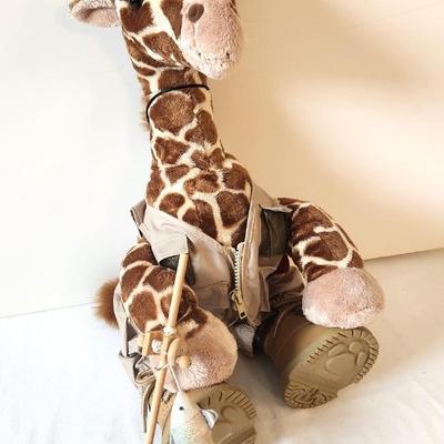 Lot #114 Build A Bear World Wildlife Fund Giraffe w/clothing & accessories - New with Tags