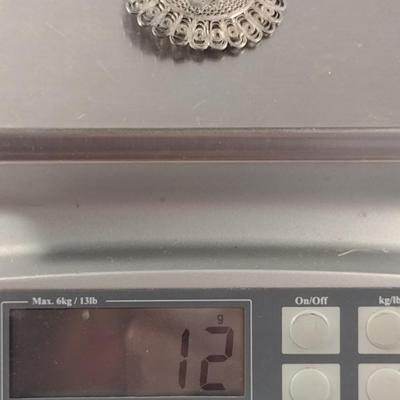 Sterling Silver Filigree Brooch- Total Approx Weight 12 Grams