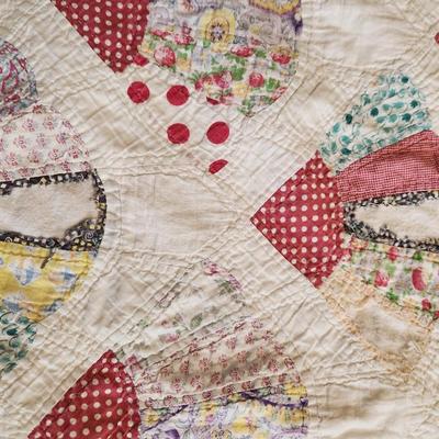 Lot #118 Vintage Handsewn Quilt - Cutter/Project Quilt