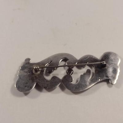 Vintage Sterling Silver Brooch- Total Approx Weight 20 Grams (#278)