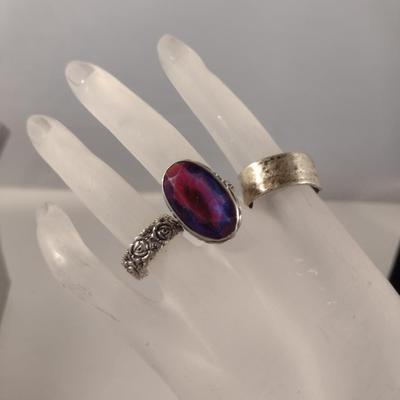 Collection of Sterling Silver Rings- Total Approx Weight 19 Grams (#281)