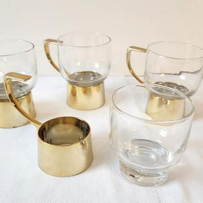 Lot #120 Set of 4 Vintage MELCO Mid Century "Glendale" Mugs