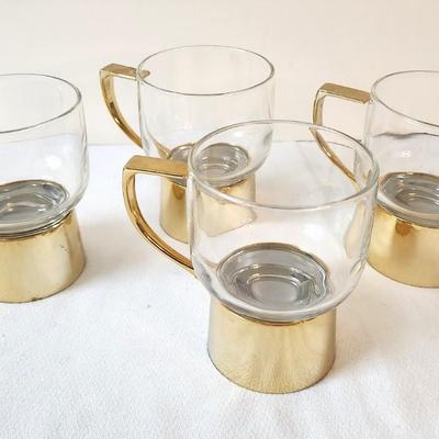 Lot #120 Set of 4 Vintage MELCO Mid Century "Glendale" Mugs