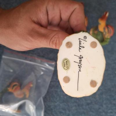 rooster napkin rings set of 4