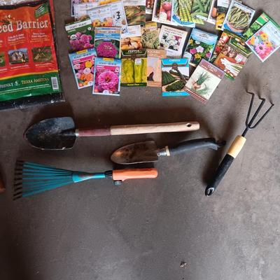 LARGE SELECTION OF FLOWER AND VEGY SEEDS, GARDENING TOOLS AND MORE