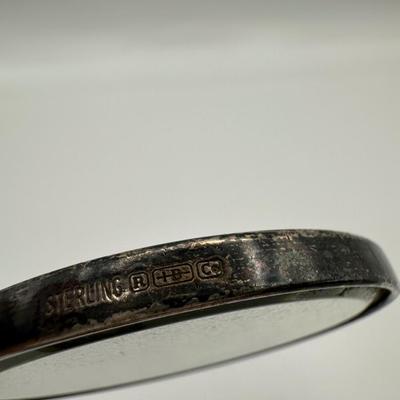 Sterling Silver Vintage Pocket Hand Mirror