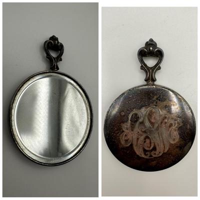 Sterling Silver Vintage Pocket Hand Mirror