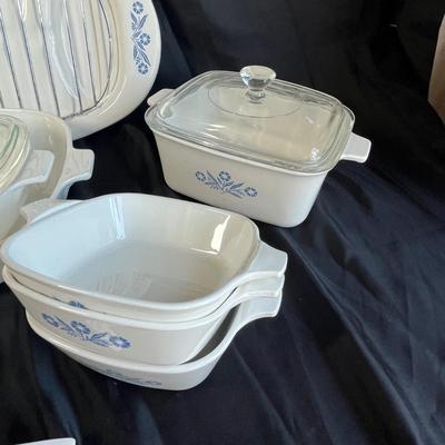 Blue Cornflower Corning ware set