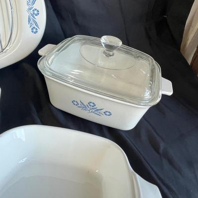 Blue Cornflower Corning ware set