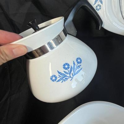 Blue Cornflower Corning ware set