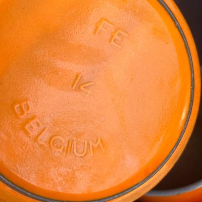 Belgium Cast Iron enamel Skillets