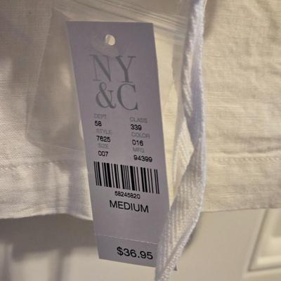 NY&C New with Tags White Cotton Pants