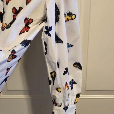 Butterfly Button Down Puff Long Sleeve Top