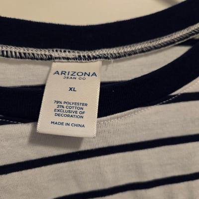 Blue and White Striped Cropped Top