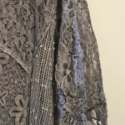 New with Tags Gray Lacy Top