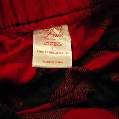 Red & Black Buffalo Check Flannel PJ Pants and Long Sleeve T-Shirt