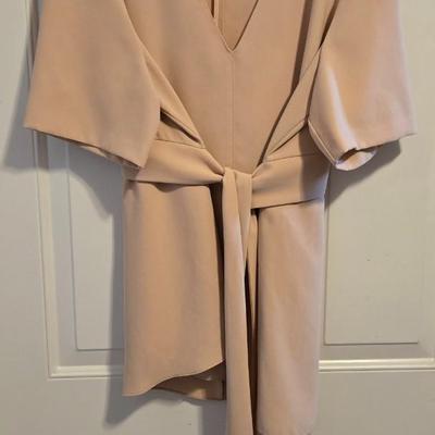 Zara Women Blush Tie Cinch Front Top