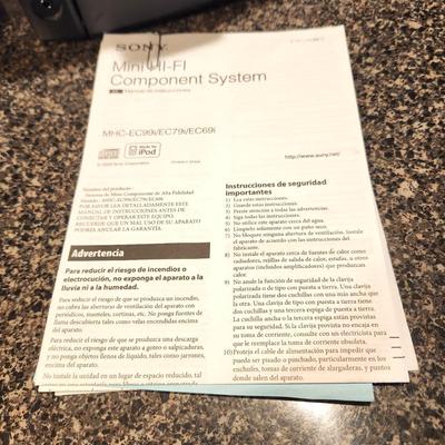 Lot #130 Sony Mini Hi-Fi Compact Stereo System