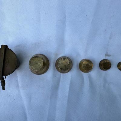 Webb of London Brass & Marble Scale w/ Weights