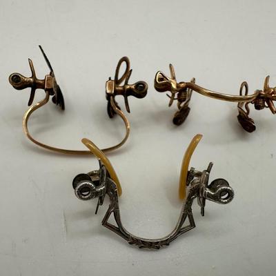 Antique Eyeglass Bridges, 10k
