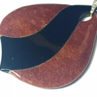 Black & Red Onyx 14K Yellow Gold & Diamond Pendant